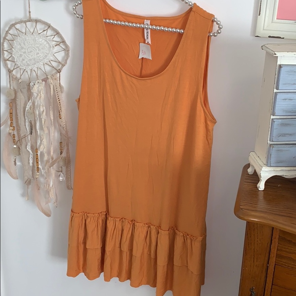 Zenana premium 3xl ruffle bottom tank